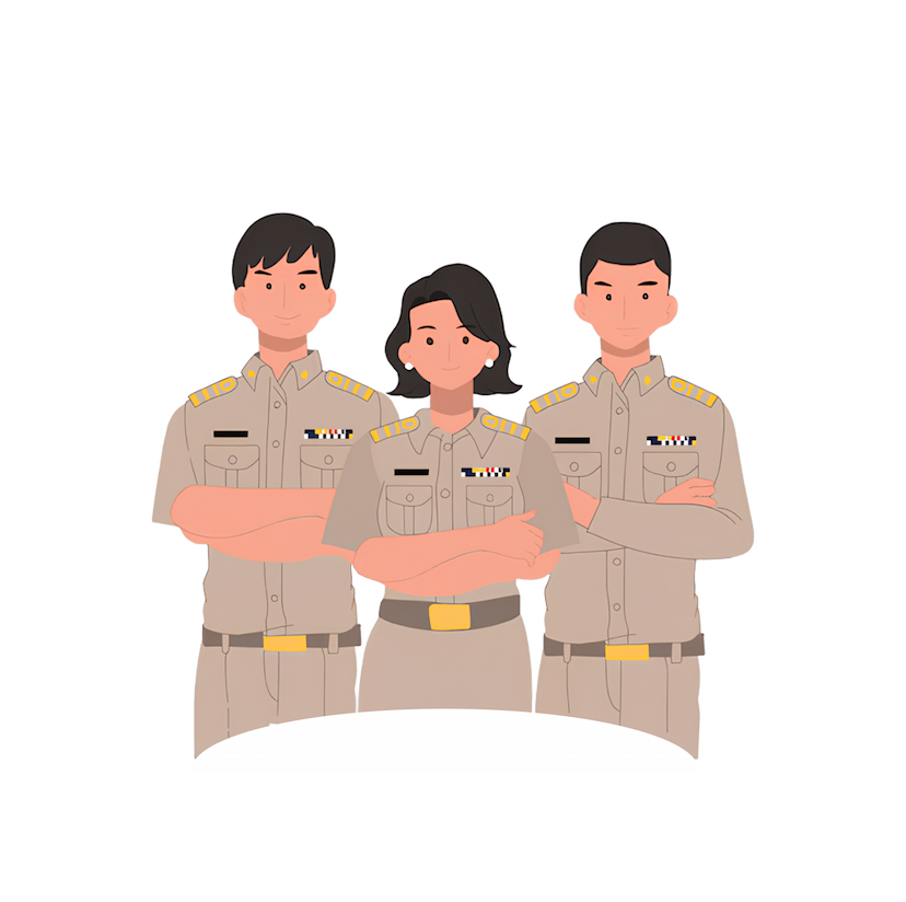 Ilustrasi peserta CPNS dalam seragam ASN
