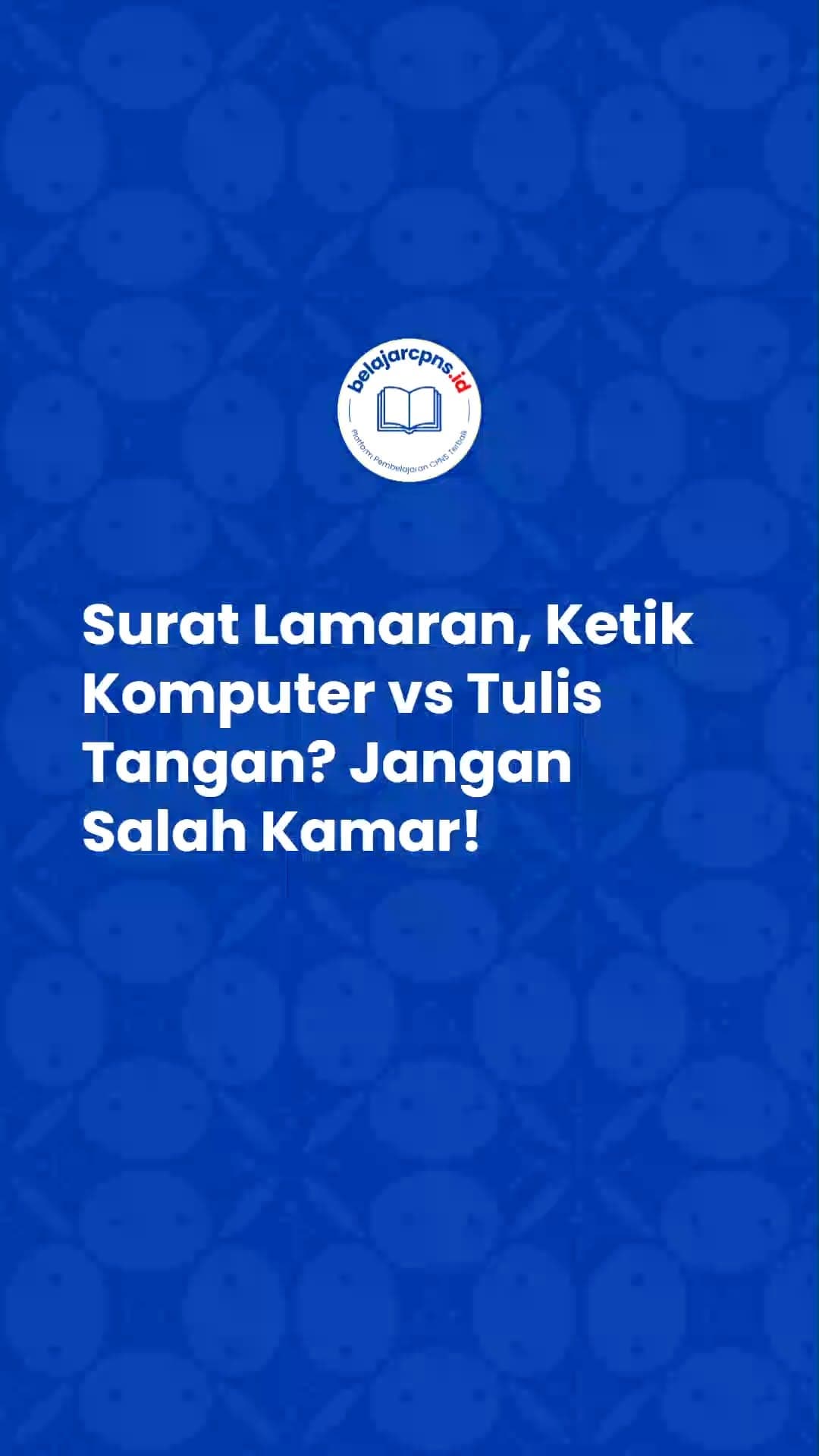 Surat Lamaran CPNS: Ketik Komputer atau Tulis Tangan? Jangan Sampai Salah Instansi
